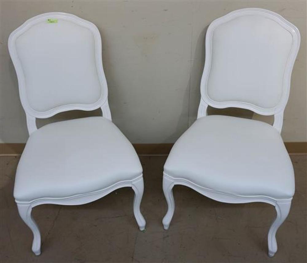PAIR OF CONTEMPORARY WHITE ENAMEL