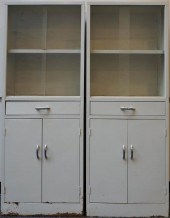 PAIR OF CONTEMPORARY WHITE PAI