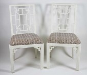 PAIR OF CONTEMPORARY WHITE PAI