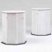PAIR OF CONTEMPORARY WHITE PAI