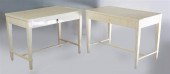 PAIR OF CONTEMPORARY WHITE TIL