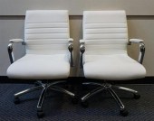 PAIR OF CONTEMPORARY WHITE VIN