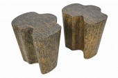 PAIR OF CONTEMPORARY WOOD END