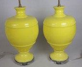PAIR OF CONTEMPORARY YELLOW GL