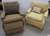 PAIR OF CONTEMPORARY YELLOW UP
