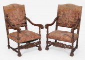 PAIR OF CONTINENTAL ARMCHAIRS