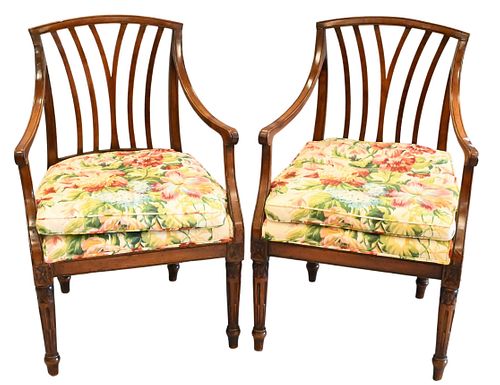 PAIR OF CONTINENTAL ARMCHAIRSPair