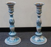 PAIR OF CONTINENTAL BLUE AND W