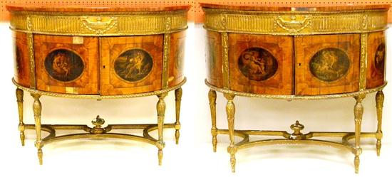 Pair of Continental bowfront