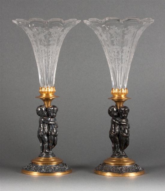 Pair of Continental brass and