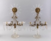 PAIR OF CONTINENTAL BRASS AND
