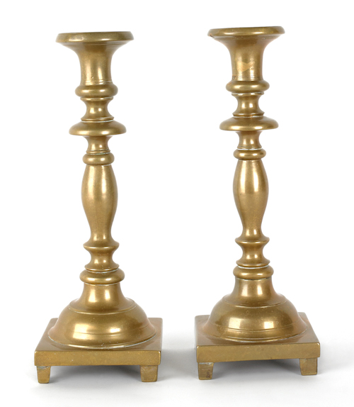 Pair of Continental brass