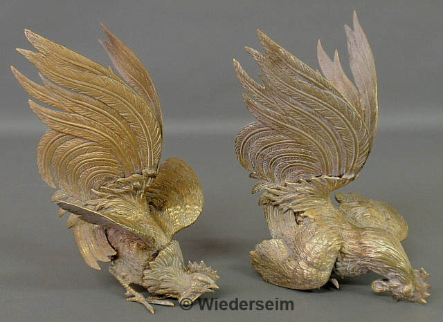 Pair of Continental brass