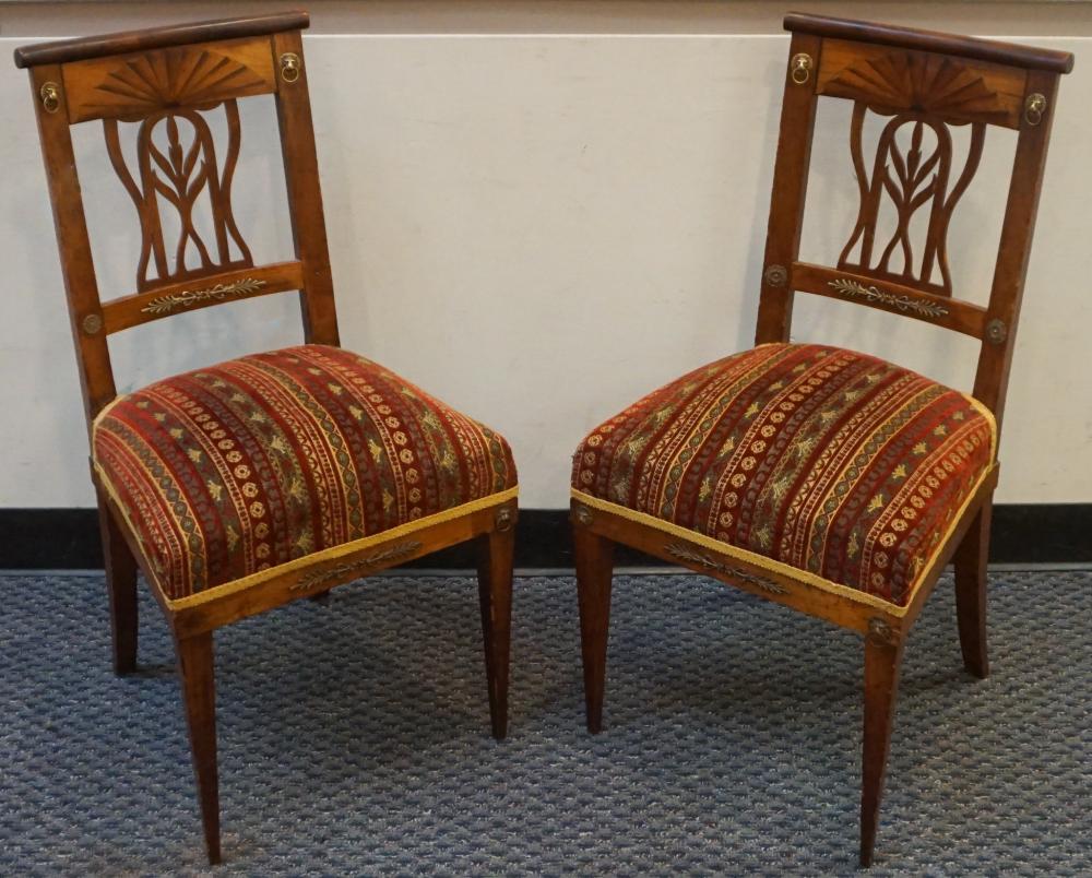 PAIR OF CONTINENTAL BRASS MOUNTED