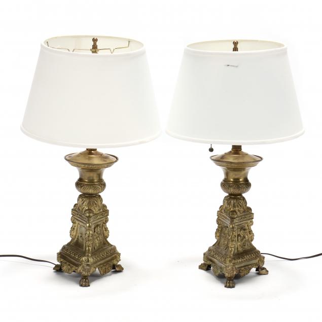 PAIR OF CONTINENTAL BRASS
