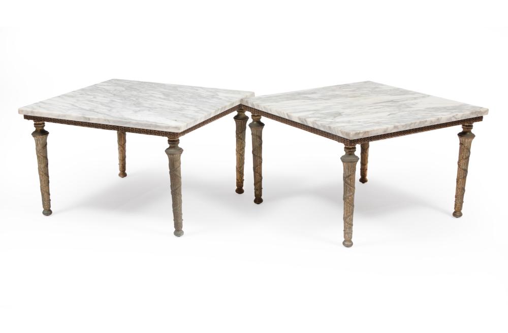 PAIR OF CONTINENTAL BRASS SIDE