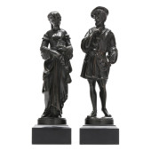 PAIR OF CONTINENTAL BRONZE AND