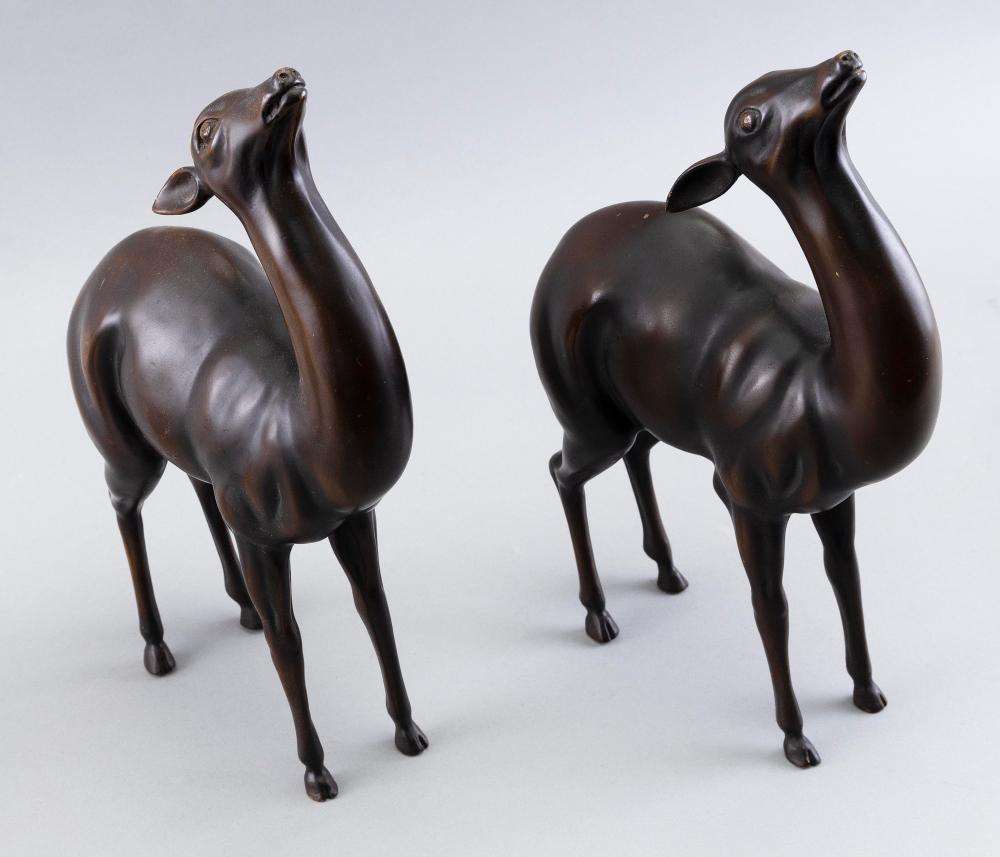 PAIR OF CONTINENTAL BRONZE DEER