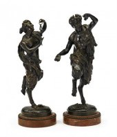 Pair of Continental bronze fig