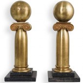 PAIR OF CONTINENTAL BRONZE PIL