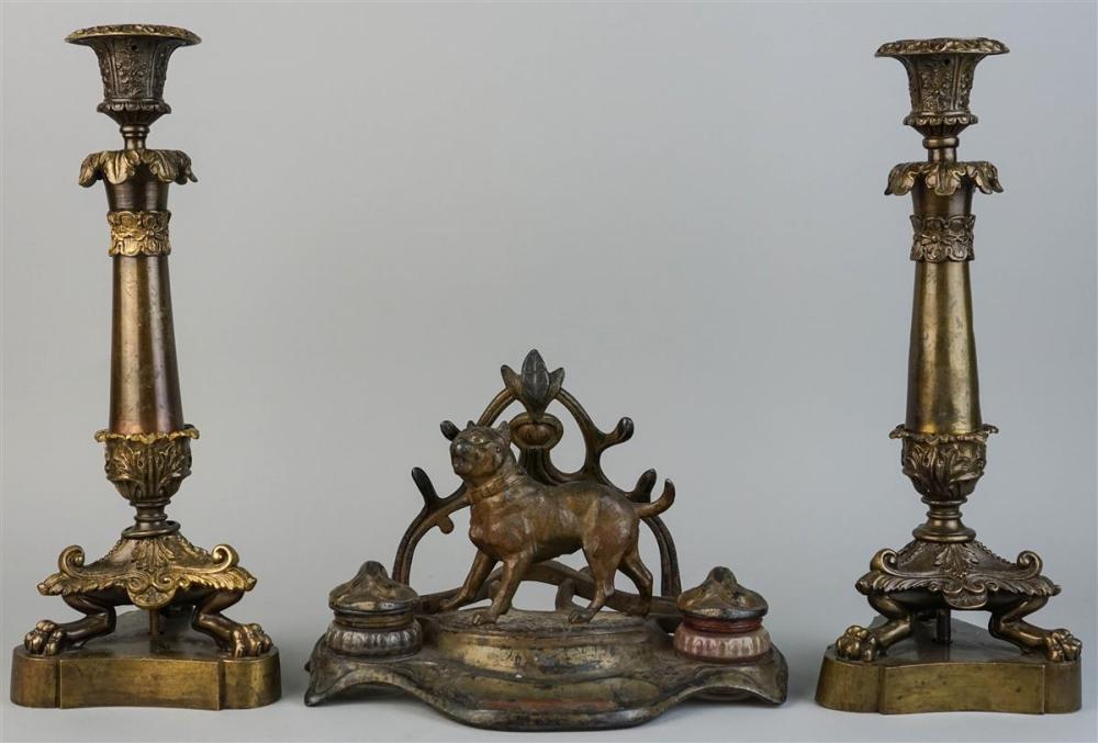 PAIR OF CONTINENTAL CANDLESTICKS