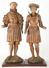 Pair of Continental Carved Cou