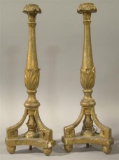 PAIR OF CONTINENTAL CARVED GIL