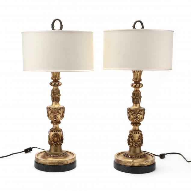 PAIR OF CONTINENTAL CARVED GILTWOOD