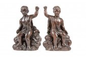 PAIR OF CONTINENTAL CARVED WAL