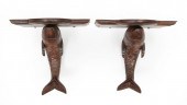 PAIR OF CONTINENTAL CARVED WOO