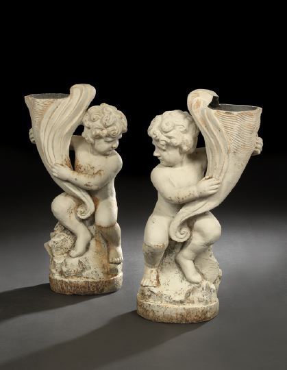 Pair of Continental Cast-Iron