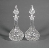 PAIR OF CONTINENTAL CUT CRYSTA