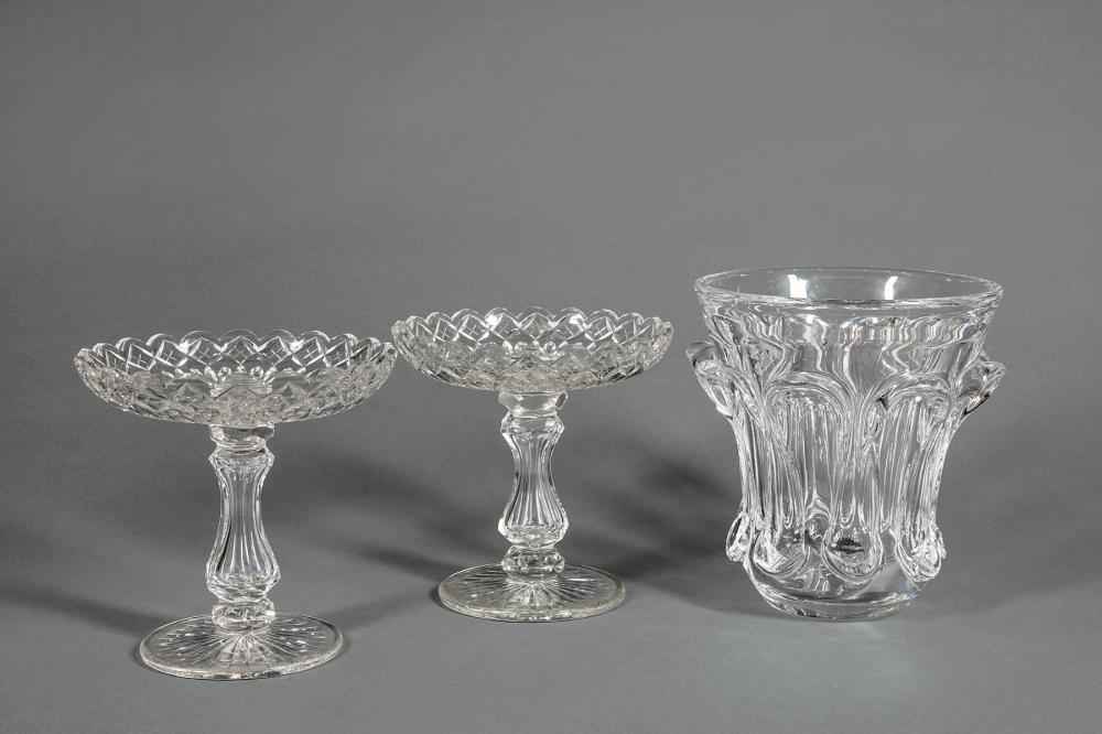 PAIR OF CONTINENTAL CUT CRYSTAL