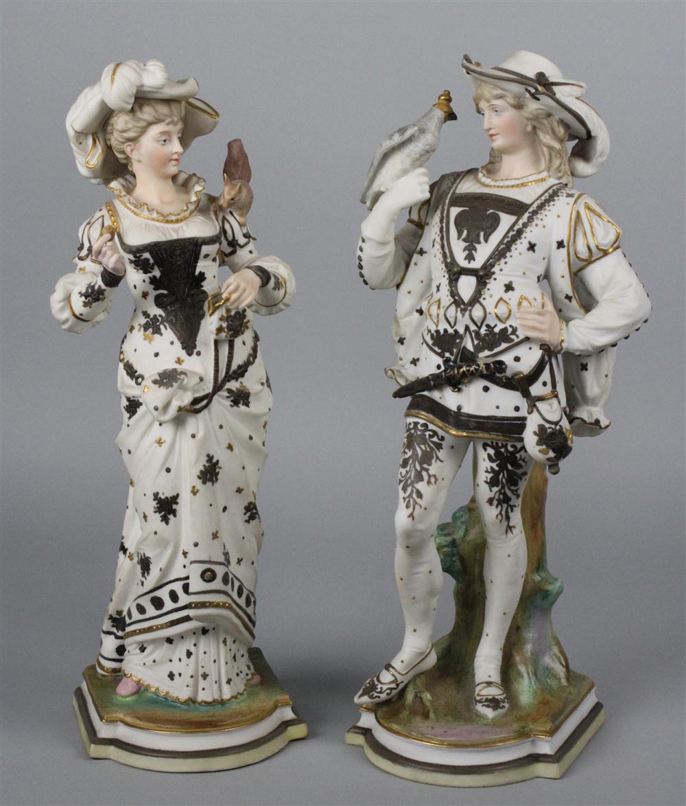 PAIR OF CONTINENTAL FIGURES OF A