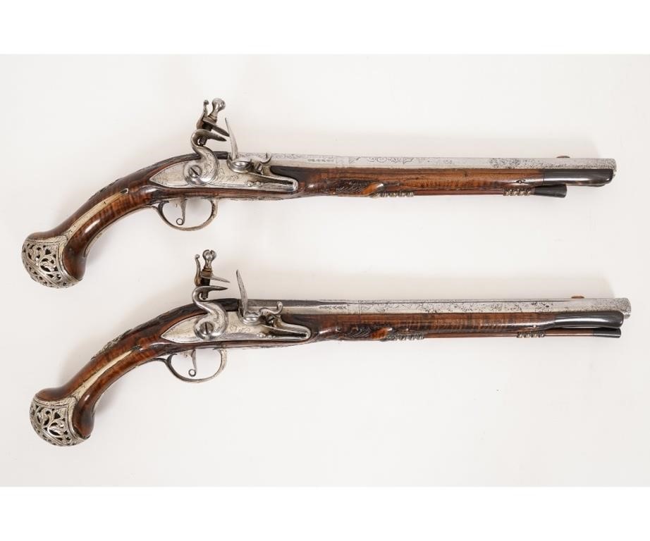 Pair of continental flintlock