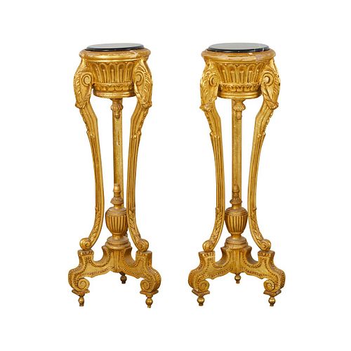 PAIR OF CONTINENTAL GILT ATHENIENNE
