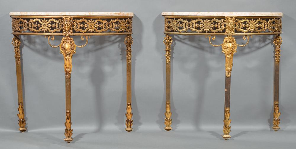PAIR OF CONTINENTAL GILT BRONZE