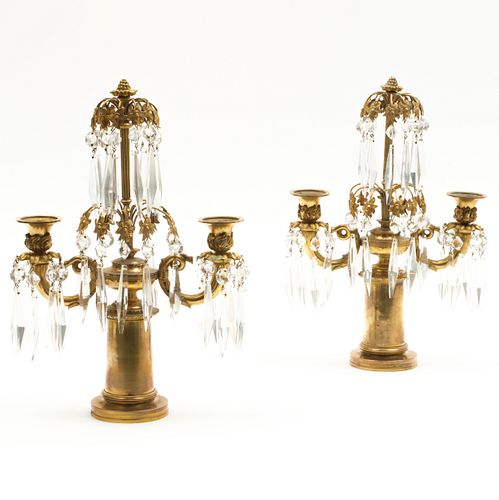 PAIR OF CONTINENTAL GILT-BRONZE