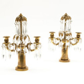 PAIR OF CONTINENTAL GILT-BRONZ