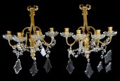 PAIR OF CONTINENTAL GILT METAL