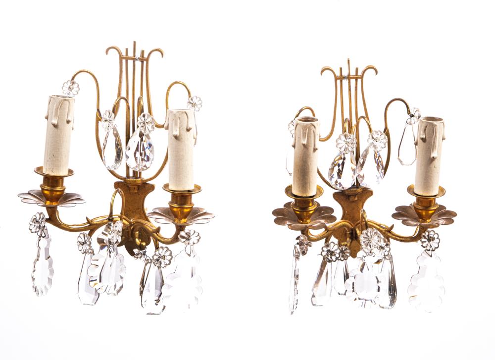 PAIR OF CONTINENTAL GILT METAL