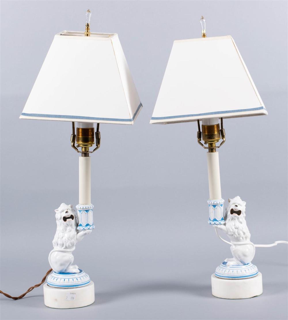 PAIR OF CONTINENTAL GLAZED