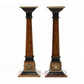 PAIR OF CONTINENTAL MAHOGANY O