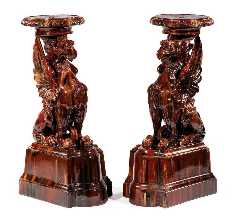 PAIR OF CONTINENTAL MAJOLICA