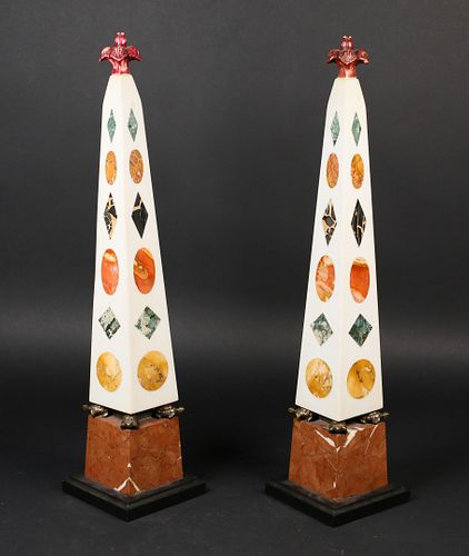 PAIR OF CONTINENTAL MARBLE