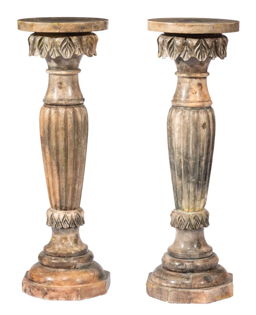 PAIR OF CONTINENTAL MARBLE