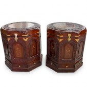 PAIR OF CONTINENTAL MARQUETRY