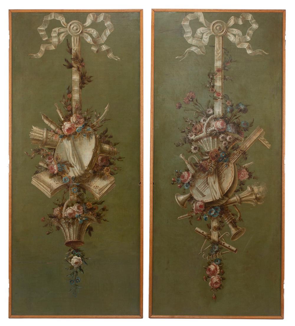 PAIR OF CONTINENTAL PAINTED