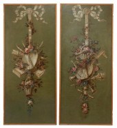 PAIR OF CONTINENTAL PAINTED CA