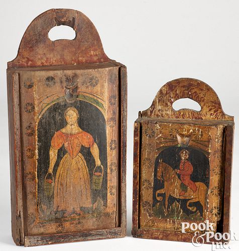 PAIR OF CONTINENTAL PAINTED PINE